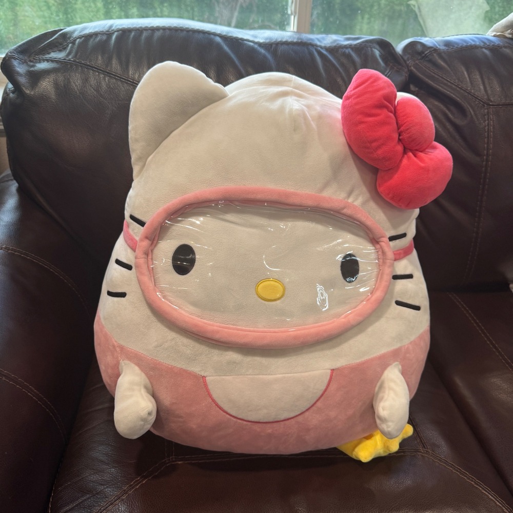 Squishmallow Hello Kitty Scuba Diver Pink White Plush 12 Inch Sanrio Kelly Toys